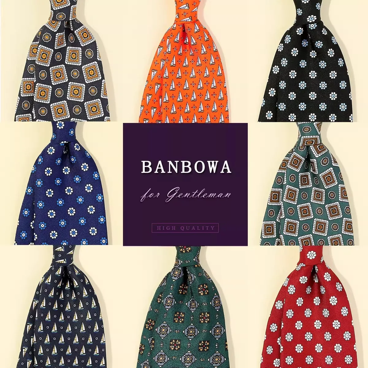 

9cm Wide Retro Tie for Men Print Luxury Necktie, Modern Versatile Suit Accessory for Business & Instagram Fashion