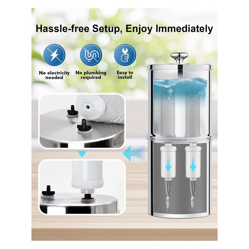 

A27F-2Pack Filtration Water Filters For Berkey Water Filter System PF-2 Fluoride Filters Other Gravity Water Filter System