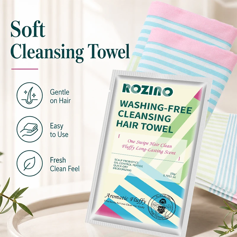 【No-Rinse Hair Cleaning Cap】1/2/3Pcs Instant Oil Control Volumizing No-Wash Cleaning Cap 20g, Quickly Cleans Hair, Removes Oil Instantly with Just One Wipe, Essential for Travel and Outings, Fast and Convenient, Makes Hair Smoother, Shinier, Softer, Nourishing, Soothing, Makes Hair Look Even Darker and More Lustrous, Eliminates the Hassle of Hair Washing