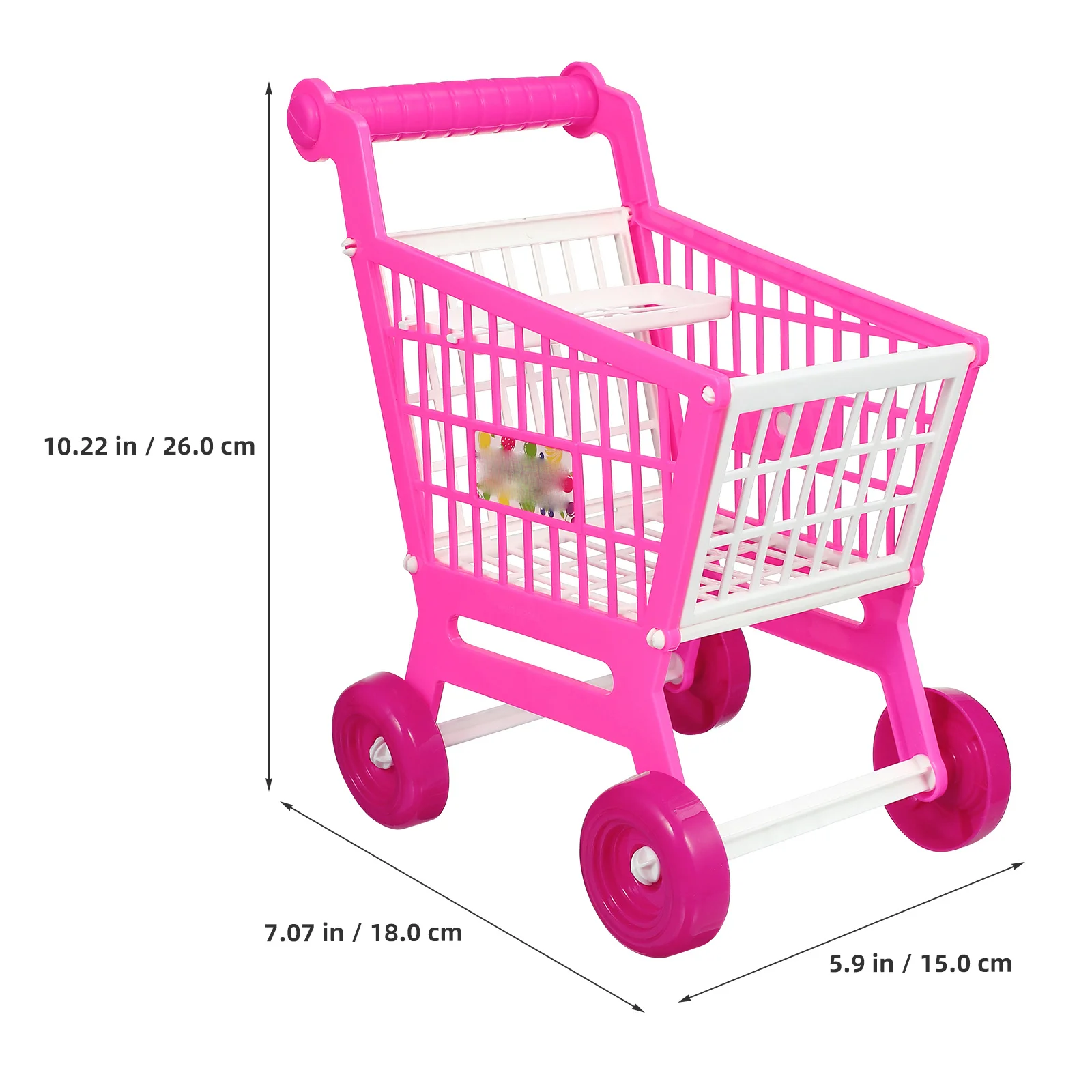 Kinderen Winkelwagentje Fantasiespel Kruidenier Mand Rollenspel Games Accessoires Roze Hands-on Vermogen Leuk entertainment