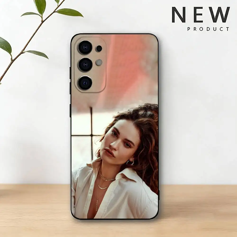 Actor L-Lily James  Phone Case For Samsung S25,S24,S21,S22,S23,S30,Ultra,S20,Plus,Fe,Lite Black Shell