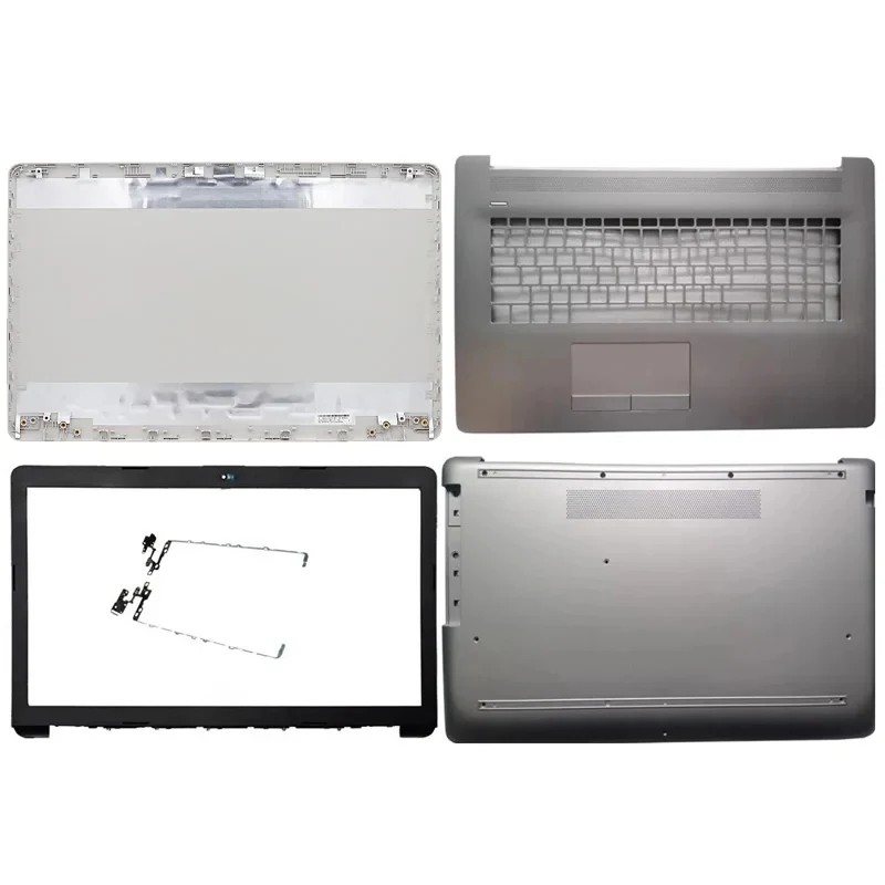 New Laptop LCD Back Cover Front Bezel Palm Rest Bottom Cover for HP Pavilion 17-BY 17-CA 17-CR 17Q-CS 470 G7 Silver L22499 001