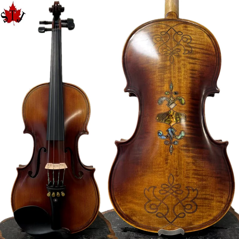 Strad style Song Maestro 4/4 violin Inlay nice shell back ,mellow and elegant sound #14318