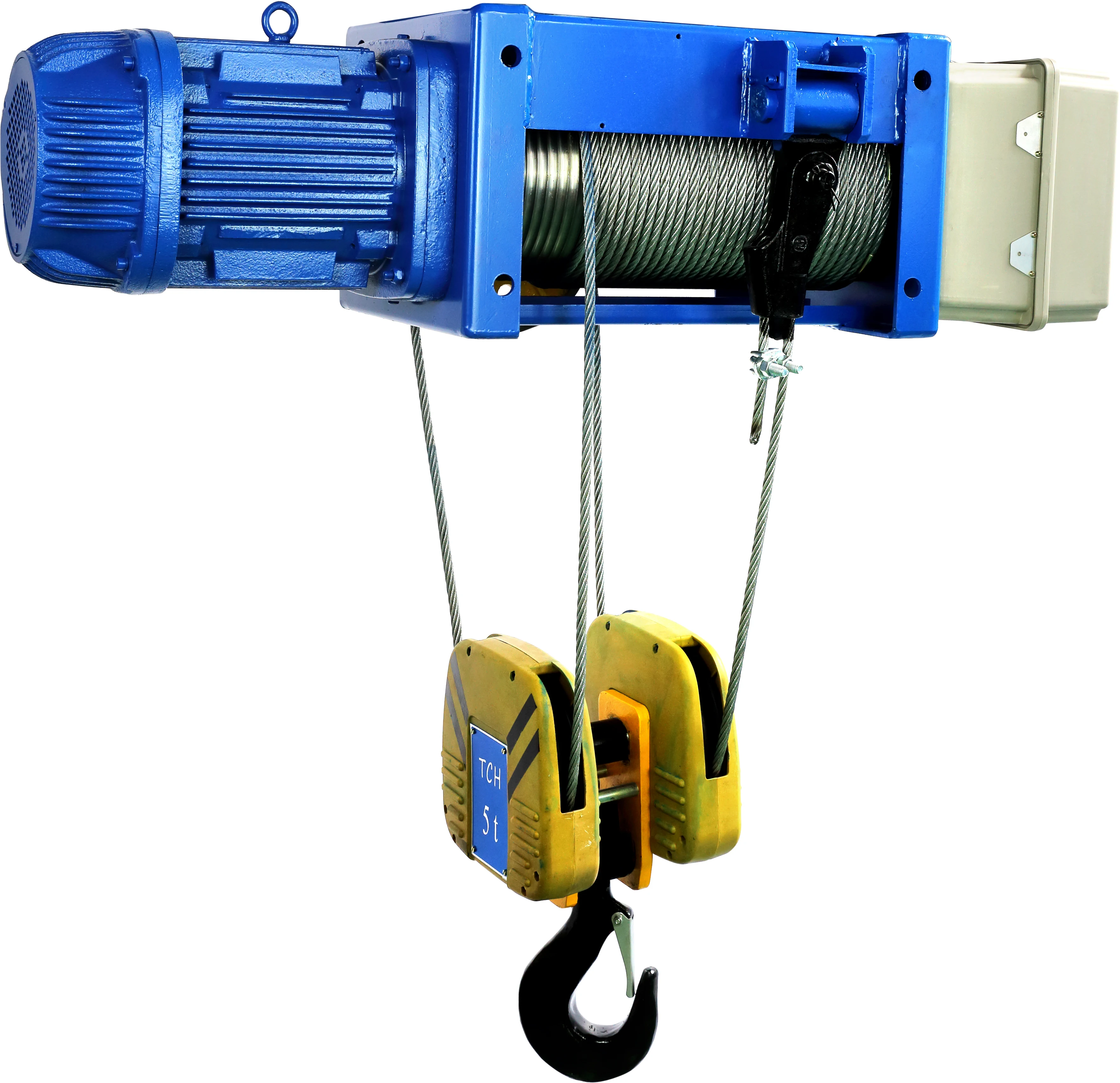 Electric Wire Rope Hoist Fixed for Lifting, Stationary Hoist with Remote Control Option