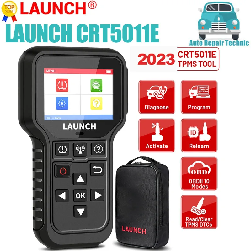 

LAUNCH X431 Tire CRT5011E TPMS Activation Diagnostic Tool 433MHz Sensor Activation Programing Learning Reading OBD2 Scanner