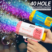 40 Hole Bubble Machine Fully Automatic Bubble Blowing Light Outdoor Bubble Machine without Battery without Bubble Water