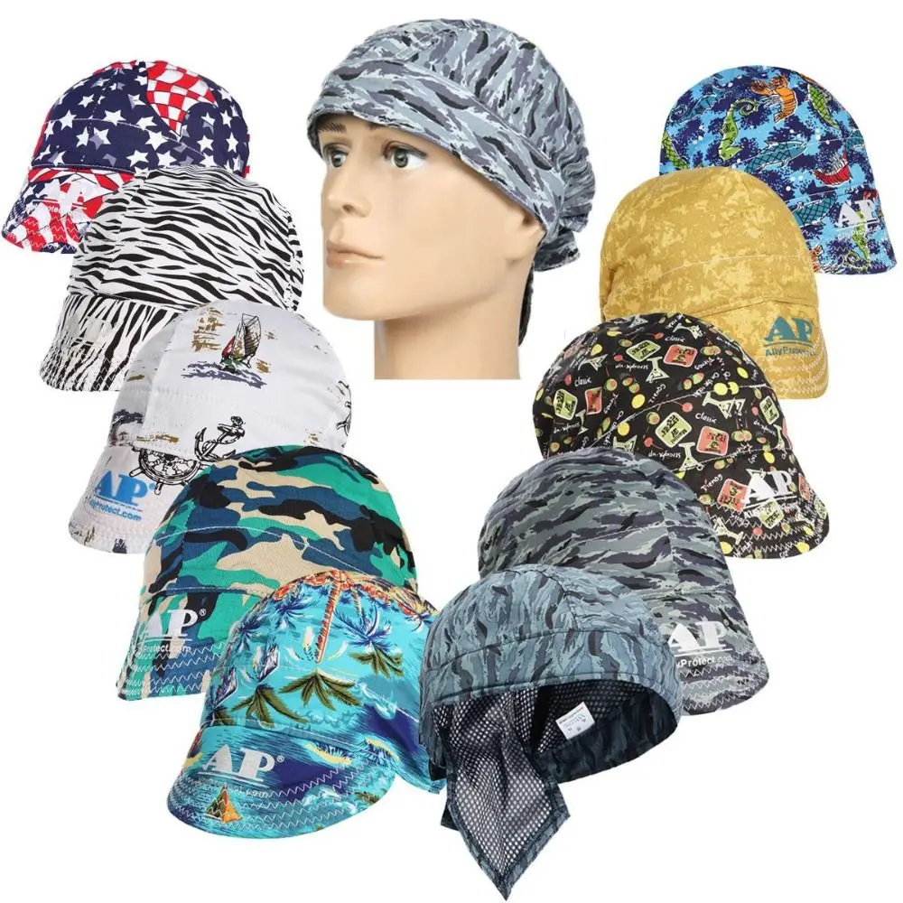 Anti-scalding Welding Hat Sweat Absorption Flame Resistant Welding Protective Hats Head Protective Cover Welder Protection