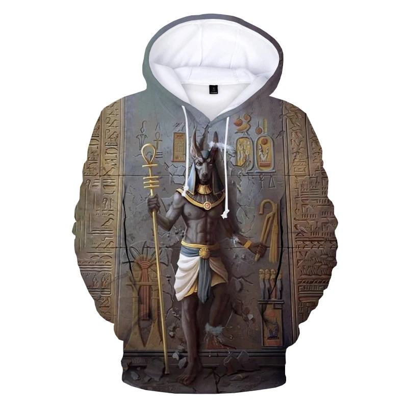 

Ancient Horus Egyptian God Anubis Print Men/Women Hoodie Casual Oversized Pullover Fashion Popular Streetwear Trend Men Clothing