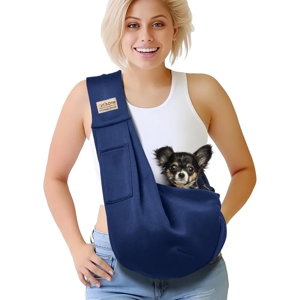 

Переноска-переноска для домашних животных 3-10 фунтов, сумка для кошелька для собак, сумка для собак, двусторонняя нерегулируемая сумка для путешествий, маленькая безопасная сумка без рук