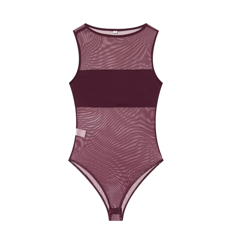 MUJER Sexy Mesh Bodysuit Women Transparent Tight Bodys for Women Summer Sleeveless Tops Woman Tulle Sexy Lingerie Body Woman — 1