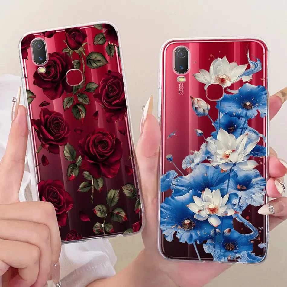 ل Vivo Y11 Y12i 1906 1906_20 Ins جديد أسلوب بسيط جراب هاتف ل Vivo 1906 Y11 (2019) شفافة بولي TPU لينة سيليكون حالات