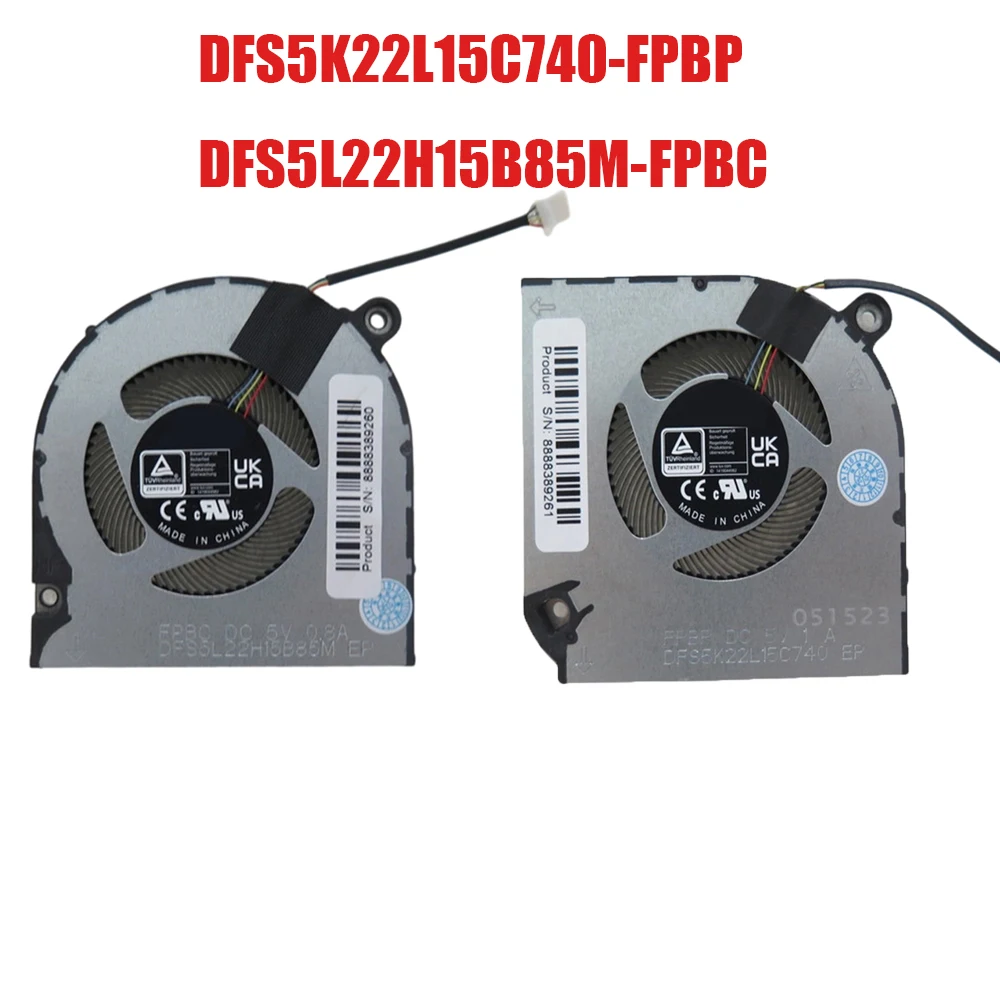 DFS5K22L15C740-FPBP DFS5K22L15C740 EP FPBP DFS5L22H15B85M-FPBC DFS5L22H15B85M EP FPBC DC5V 4PIN Laptop CPU GPU Lüfter