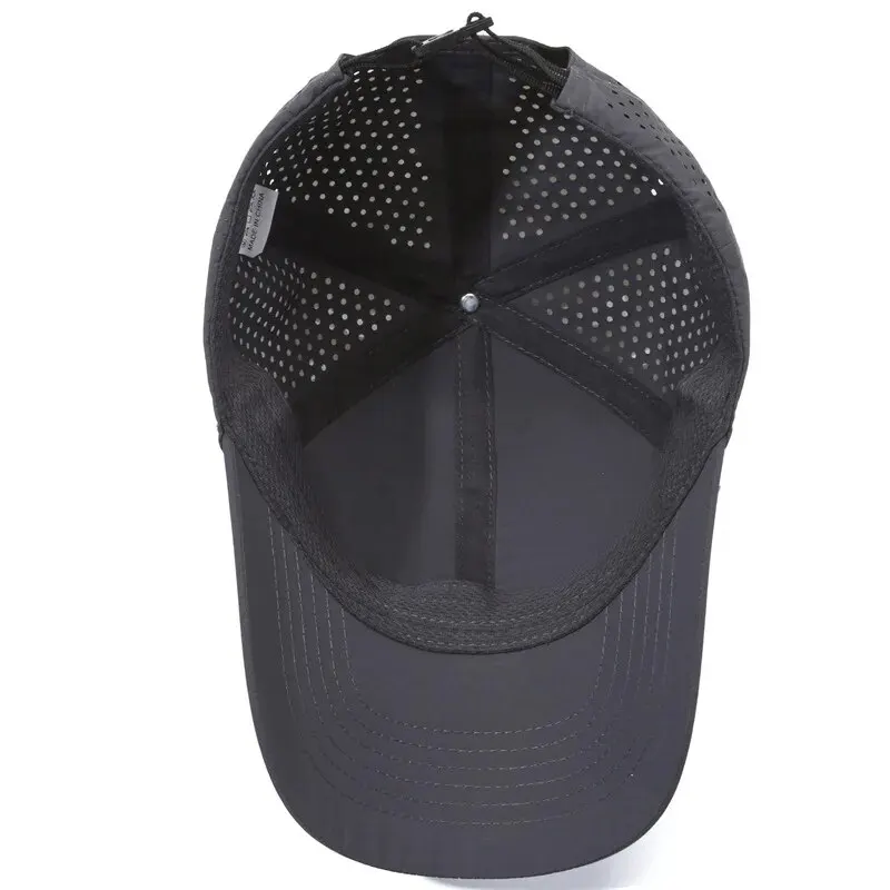 Solid Color Light Plate Men\'s Hat Summer Breathable Large Mesh Cap Fast Drying Sun Protection Shade Baseball Cap