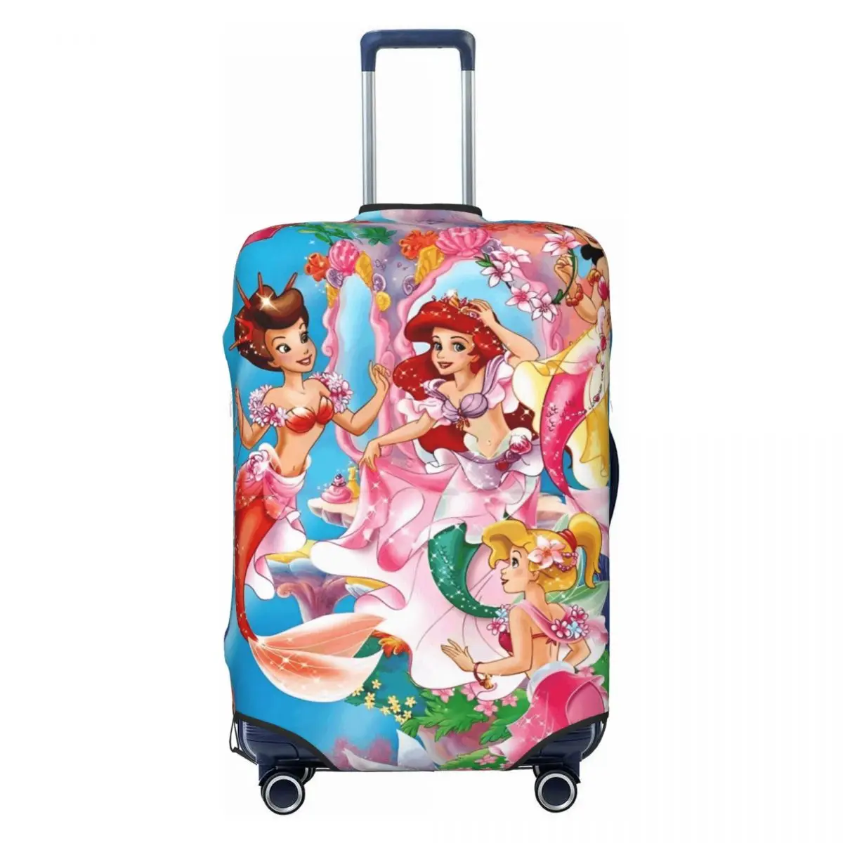 

Little Mermaid Ariel Cartoon Suitcase Cover Travel Protector Holiday Strectch Luggage Accesories