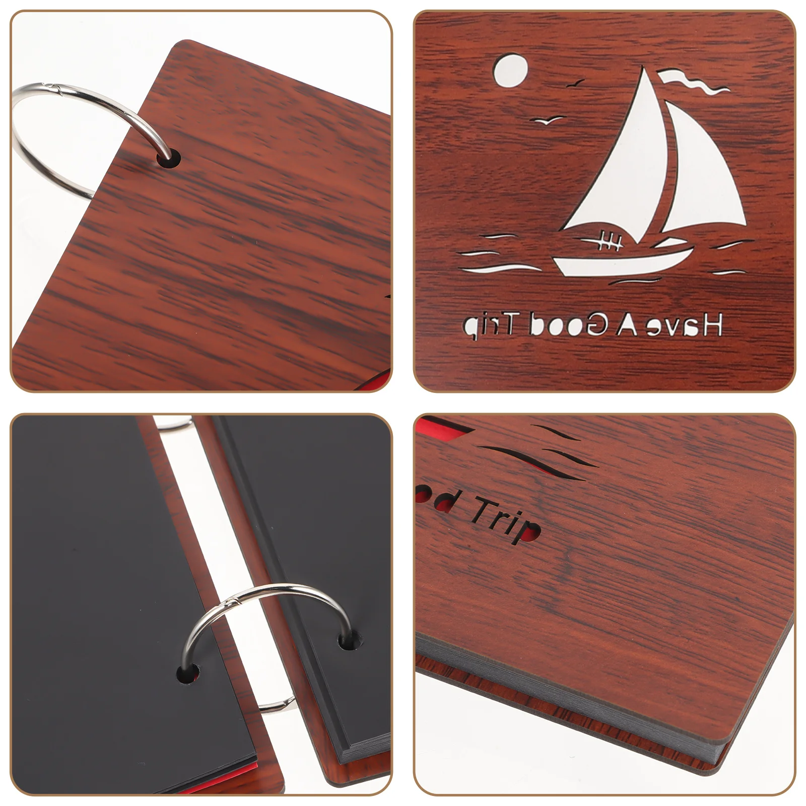 

Creative Cartoon Photo Album Diy Wood Scrapbook A5 Family Picture Holder Handicraft Album Book For Home Friends Vintage