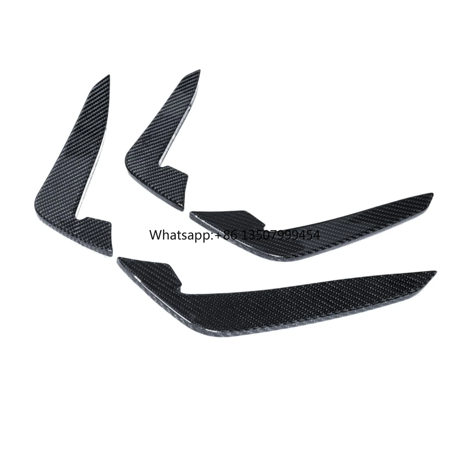 

Top Material Front Canard Dry Carbon Fiber Front Bumper Lip Canards Fin for RS6 RS7 Bumper Trim Piece 2019-2023