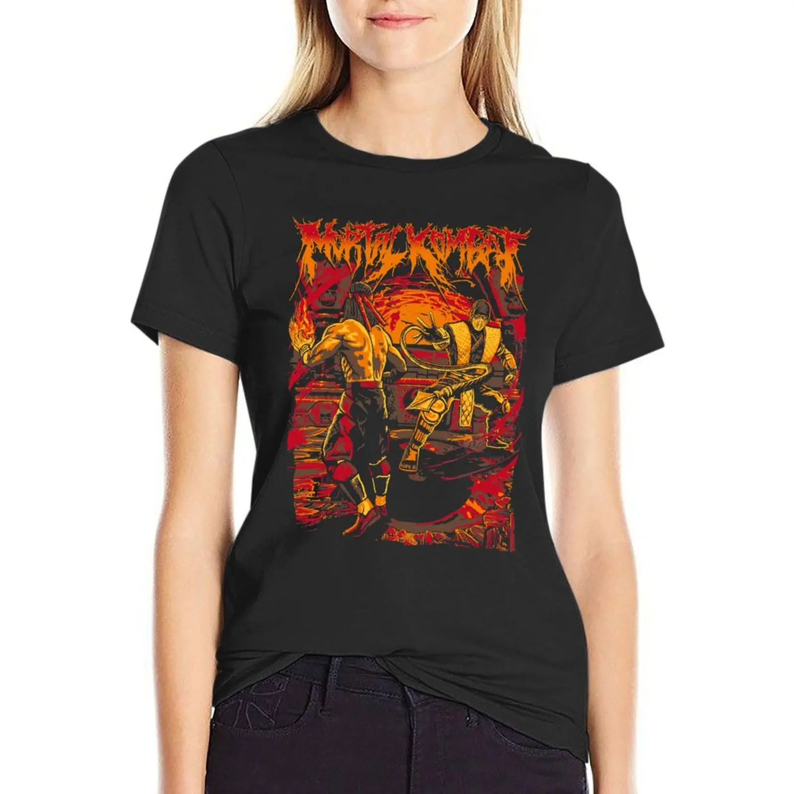 Mortal Kombat Fan Art T-Shirt female animal print shirt for girls Female clothing tight shirts for Women