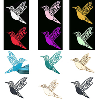 50Pcs Flying Love Bird Wine Glass Name Place Card Baby Shower Seat Cards Table Mark Birthday Wedding Event Party Bar Decoration