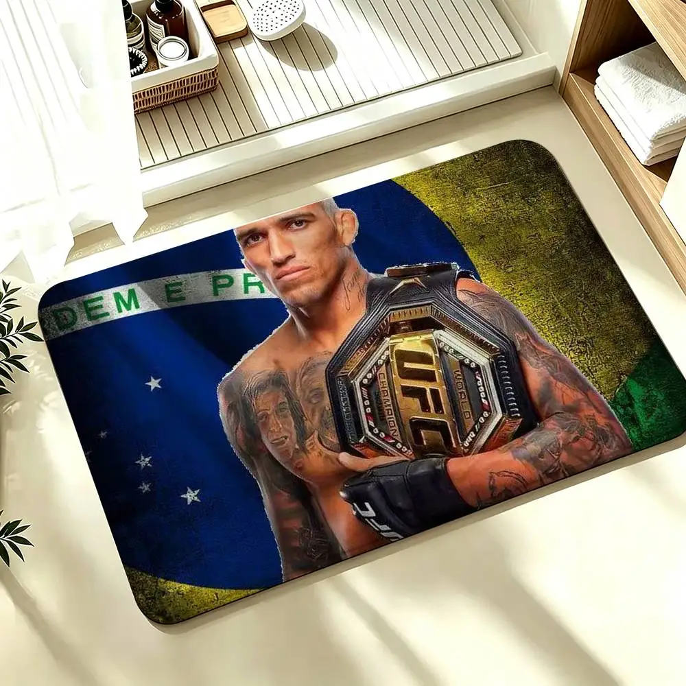 U-Ufc Charles Oliveira Shower Room Absorbent Small Floor Mat Soft Comfortable Decorative Foot Mat