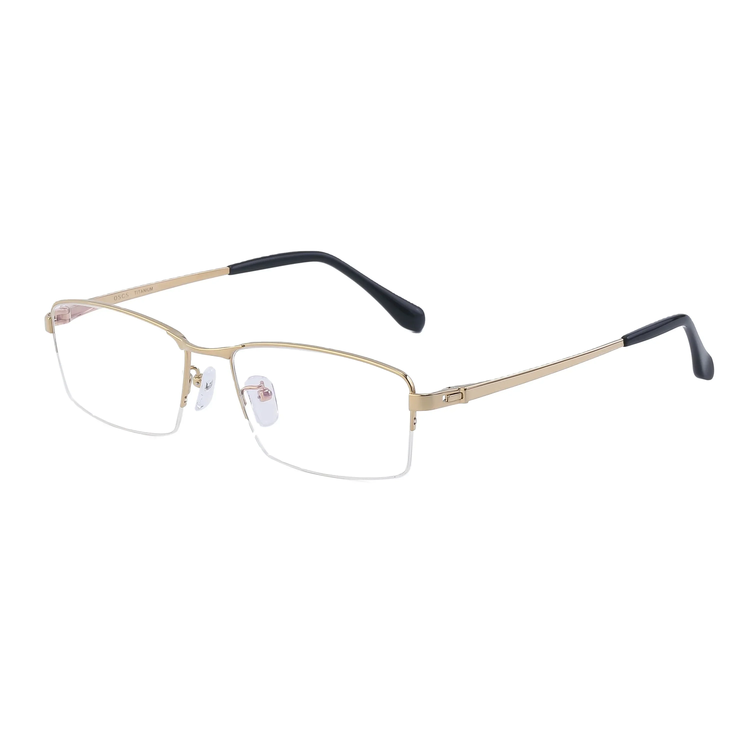 Business Style Semi-Rimless Shape Unisex Eyeglasses Frames Optical Eyeglass Frames Glasses