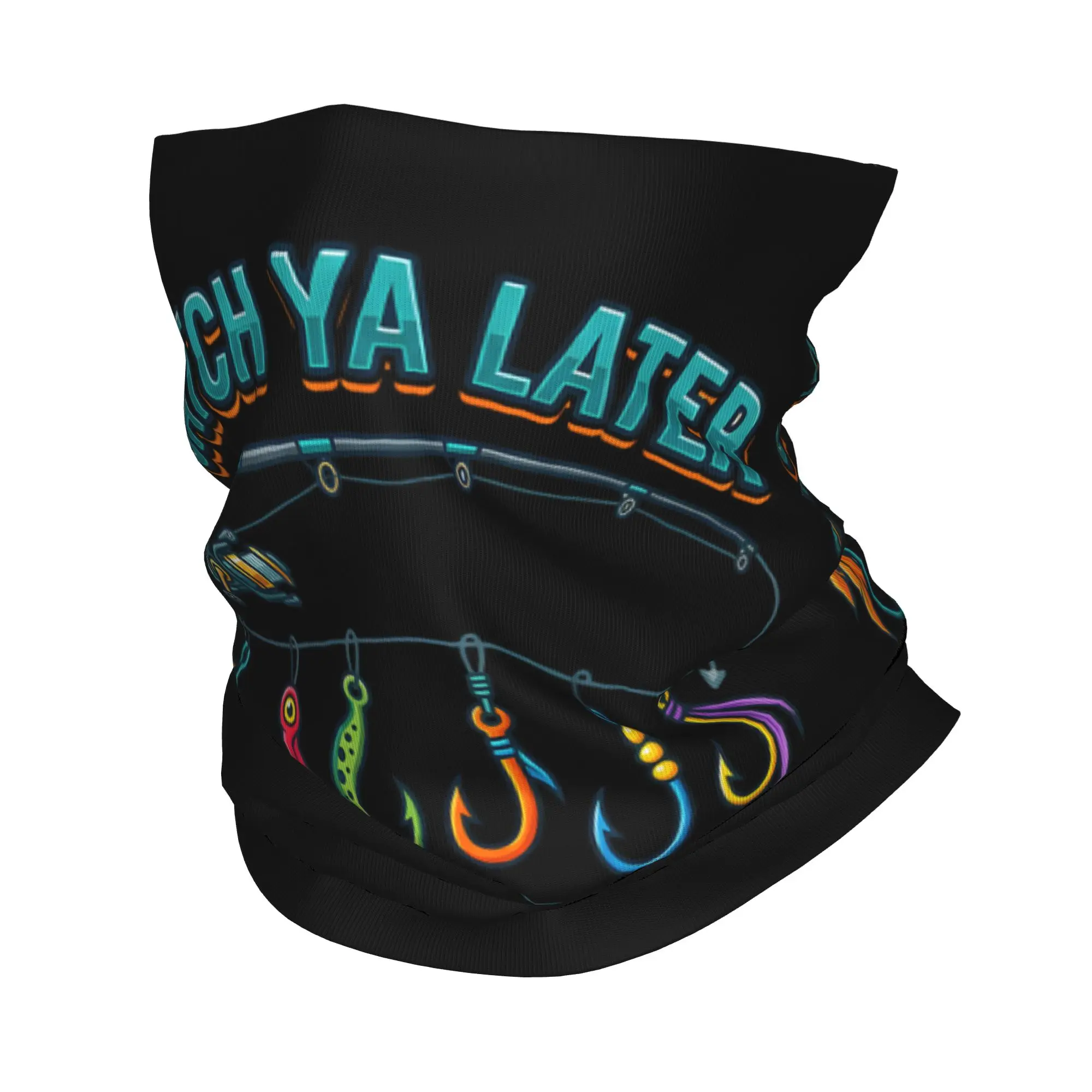 Catch Ya Later Fishing Fisherman Bandana Neck Gaiter Balaclavas Wrap Scarf Printed Dad Son Gift Headband Multi-use Unisex Adult