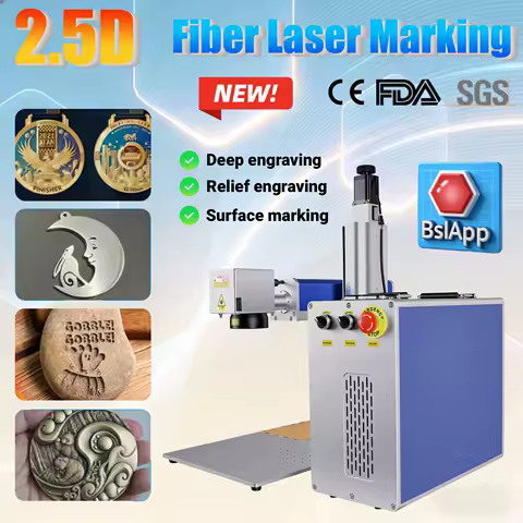 300W 2.5D V2 JPT Fiber Laser Marking Cutting Machine Deep Relief Engraving Laser Engraver Gold Silver Ring Jewelry DIY Marking