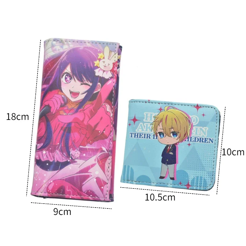 OSHI NO KO Wallets for Women Kawaii Bags Anime Figure Rubii Akuamarin Hoshino Ai Cosplay PU Coin Purs ID Card Holder Money Clip