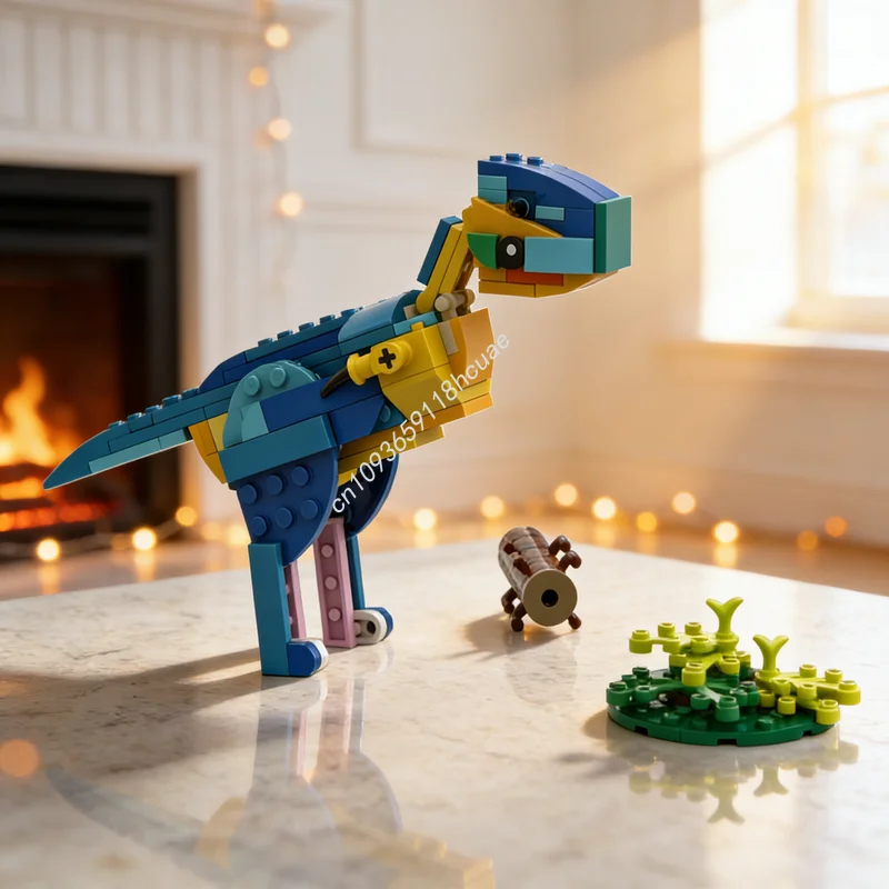 138 Piezas MOC Carnotaurus Sastrei Creator 3 1, Bloques de Construcción de Modelos, Regalos de Navidad, Construcción, Ensamblaje, Juguetes Creativos DIY