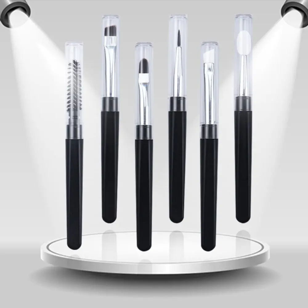 

Transparent with Dust Cover Spiral Tower Shape Lip Brush Eyebrows Eyelashes Brush Eyeliner Brush Makeup Tool