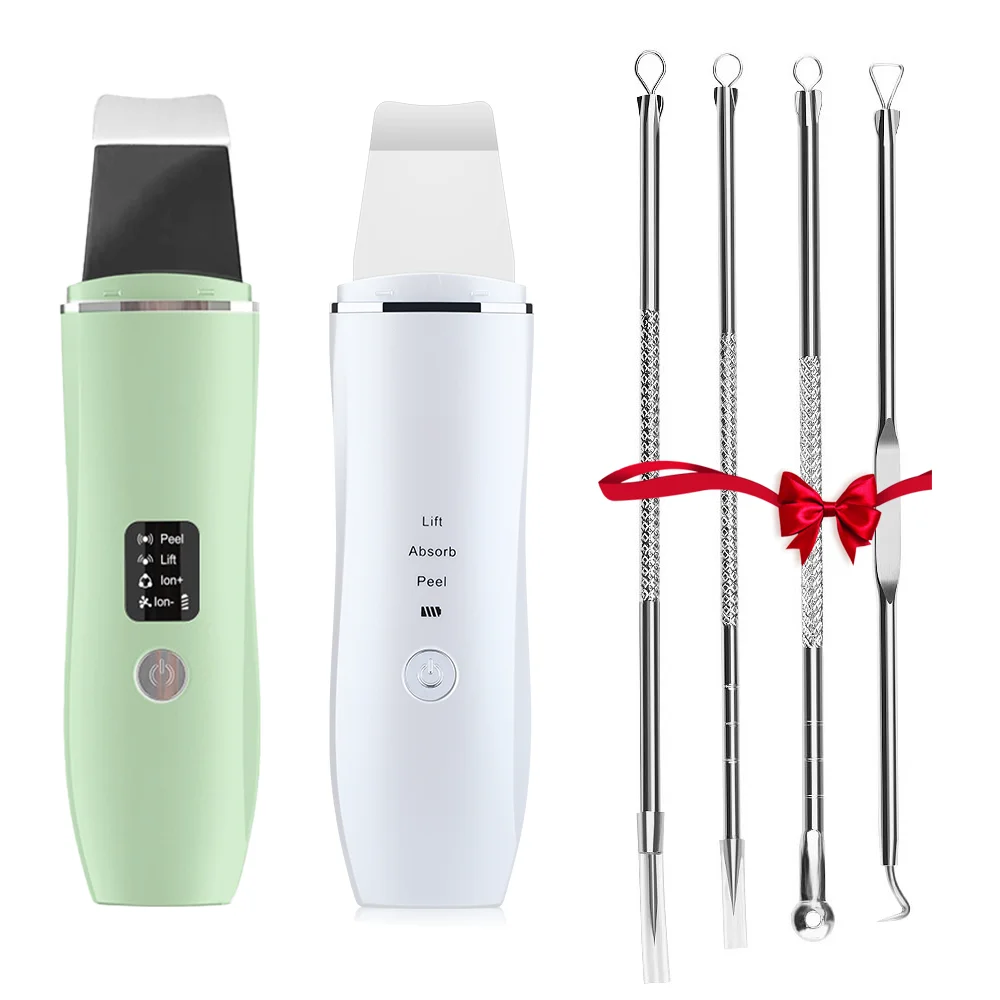 Épurateur de peau à ultrasons Peeling dissolvant de points noirs Machine EMS nettoyage en profondeur du visage nettoyeur de pores d'acné à ions ultrasoniques pelle faciale