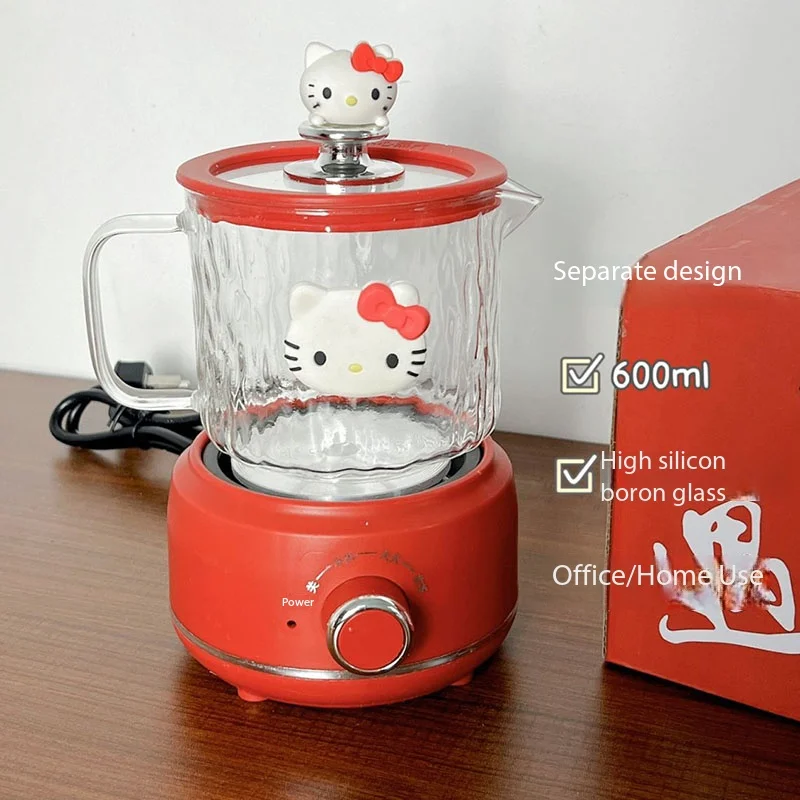 

Cute Hello Kitty Multifunctional Water Kettle Health Pot Electric Tea Maker Portable Household Appliance Kawaii Birthday Gift