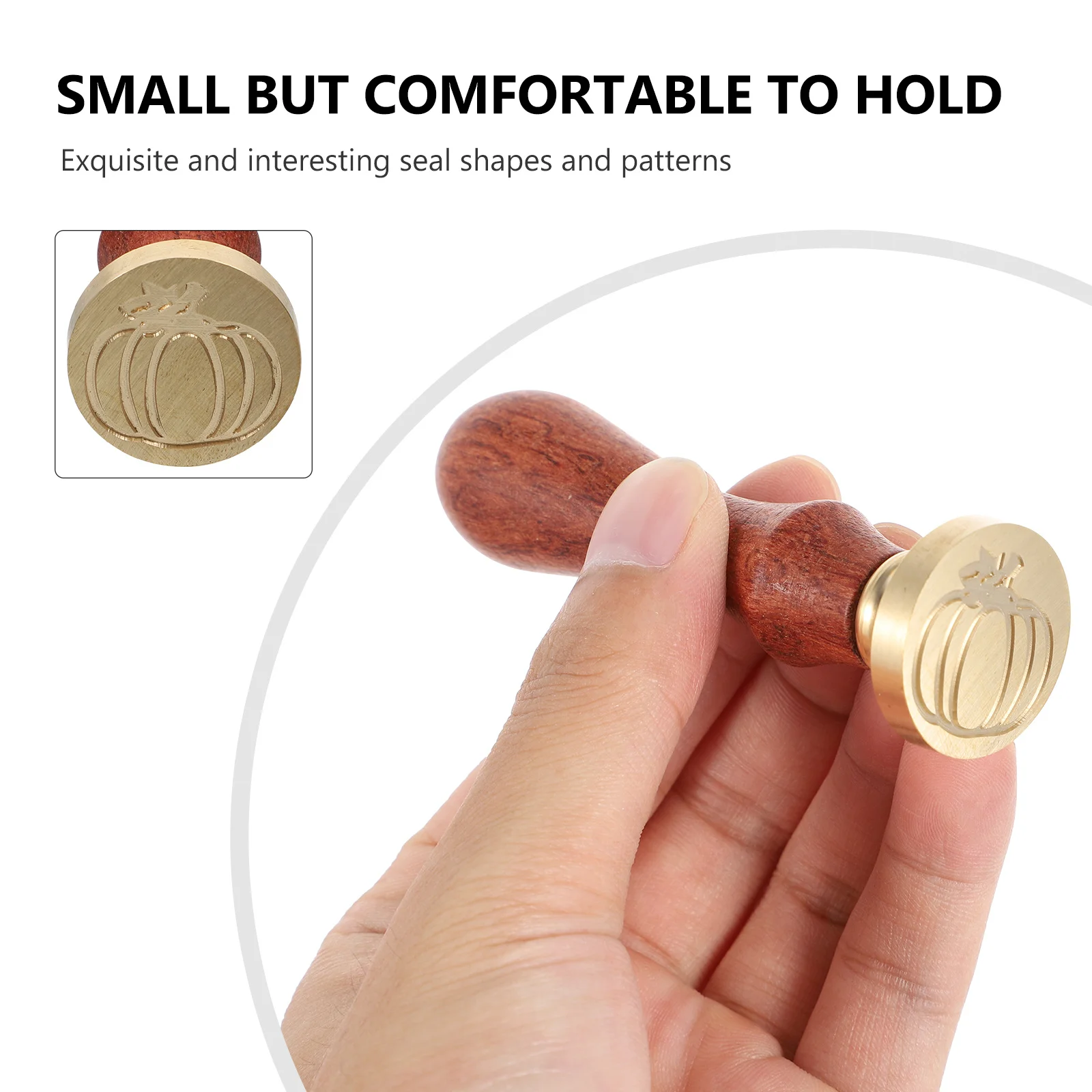 

Copper Wax Seal Stamp Wooden Handle Retro Style Delicate Pattern DIY Gift Item Wax Seal Pattern Stamp Retro Style Stamps