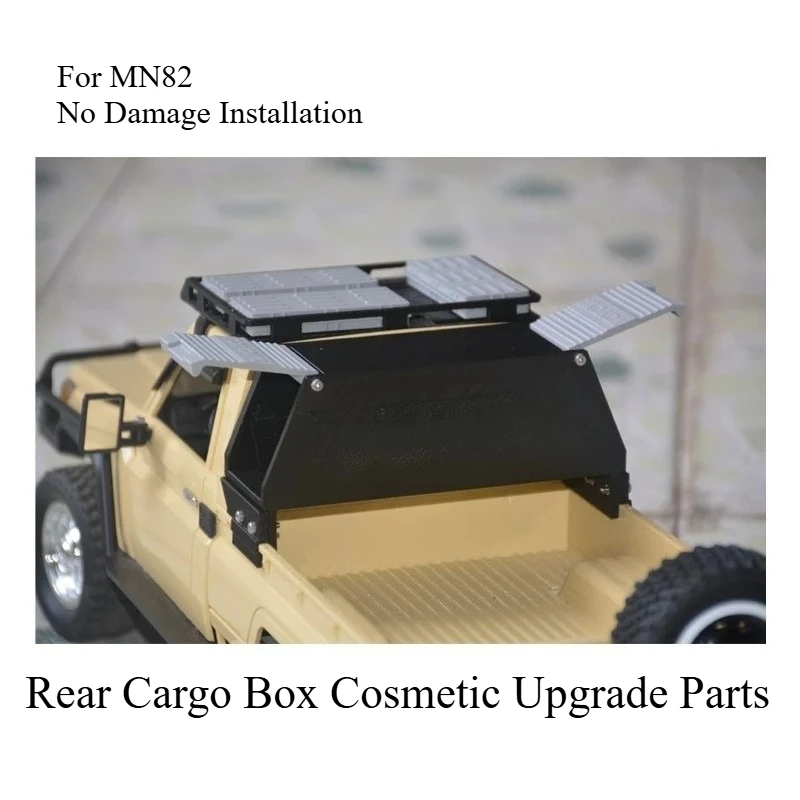 1/12 RC Pickup Crawler Openable Rear Cargo Box With Movable Tailgate Decorative For MN82 LC79 Simulation Appearance Mod Parts