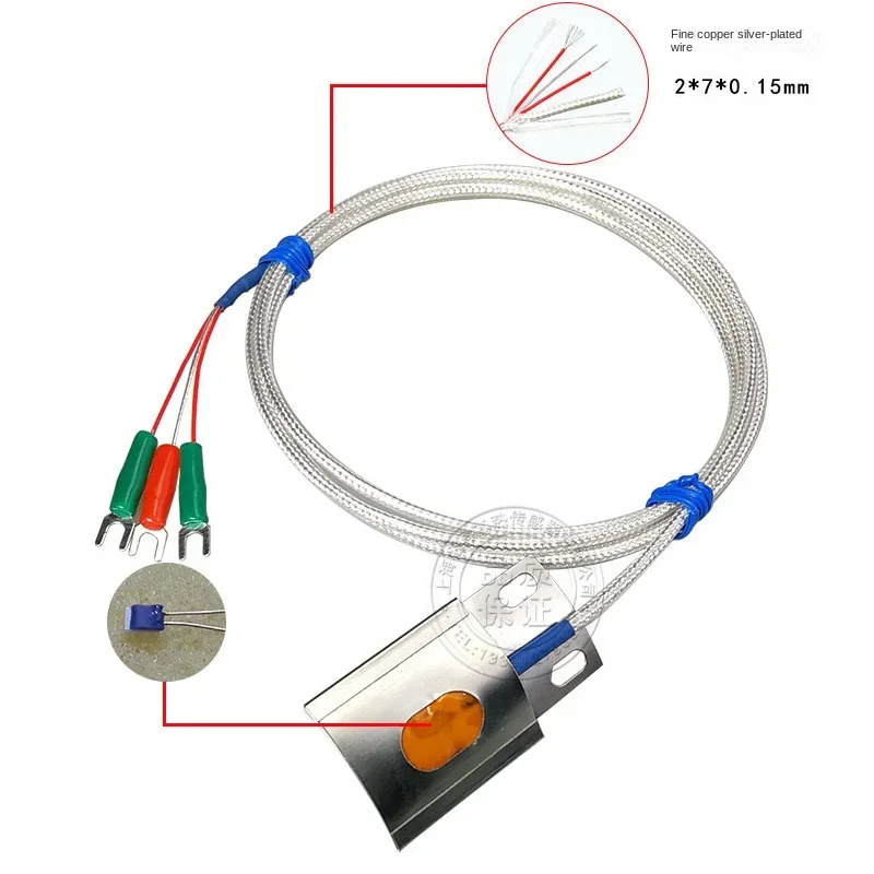 Sensore di temperatura del termistore del platino delle mattonelle dell'arco Pt100 per la sonda di temperatura montata superficie cilindrica della conduttura