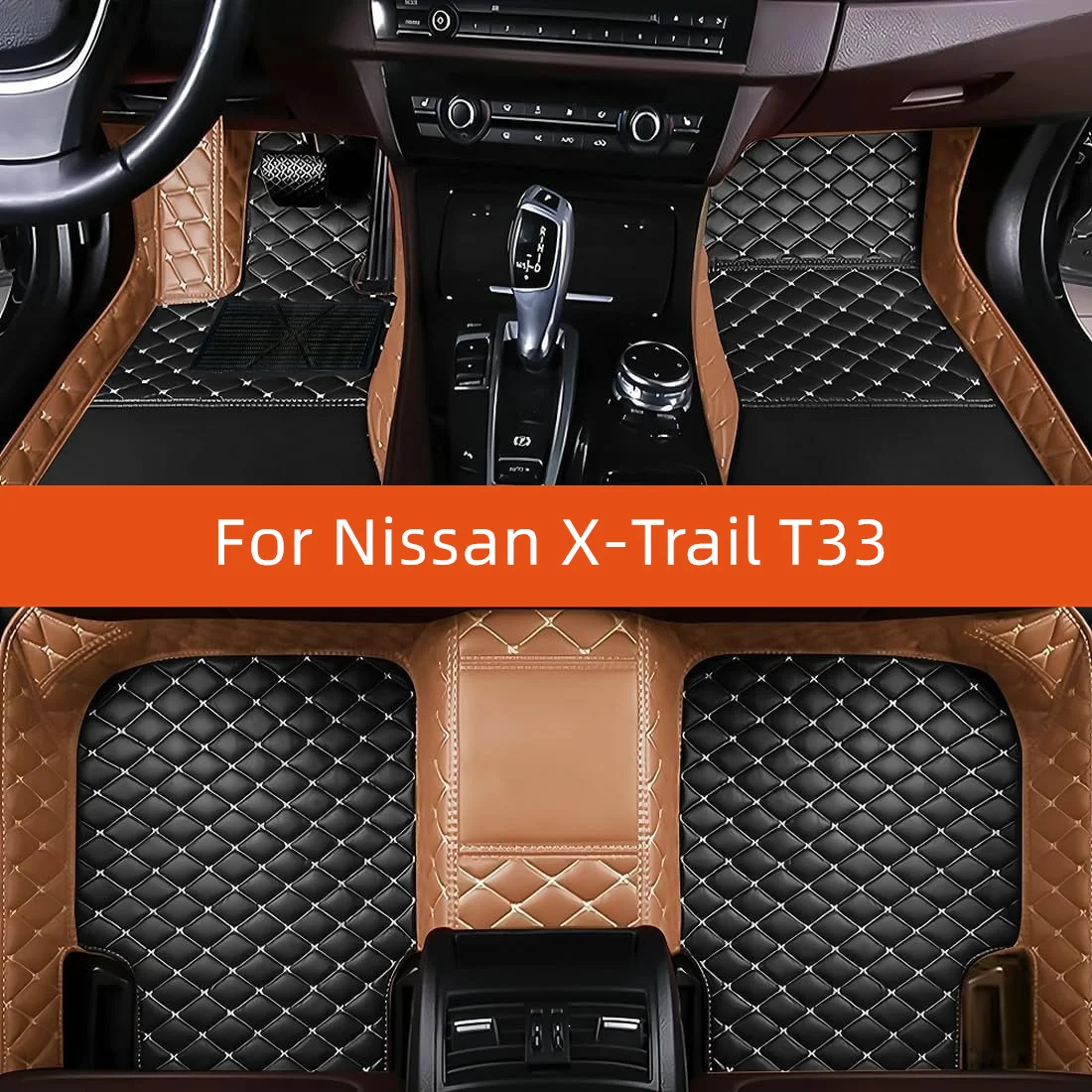 

Custom Leather Car Floor Mat For Nissan X-Trail T33 2021 2022 2023 2024 2025 2026 2027 Car Mat Interior Accessories