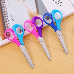 1 Pc Children Cartoon Round Head Safety Scissors  with Plastic DIY Manual Paper-cut Kindergarten Art Designer Stationery