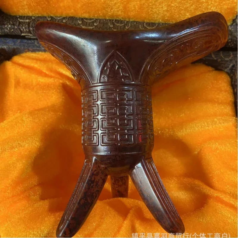 

Wholesale Antique Style Extra Large Warring States Dynasty Jue Cup Ancient Wine Cup Wine Set Palace Wine Utensils Props Live Str