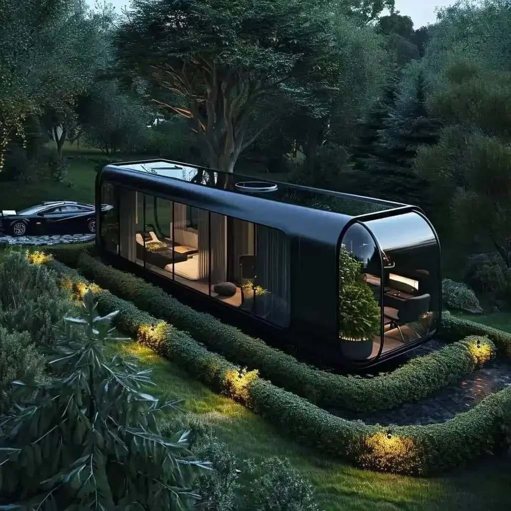 style prefabricated small house popular steel structure container house home office outdoor mobile pod design villa