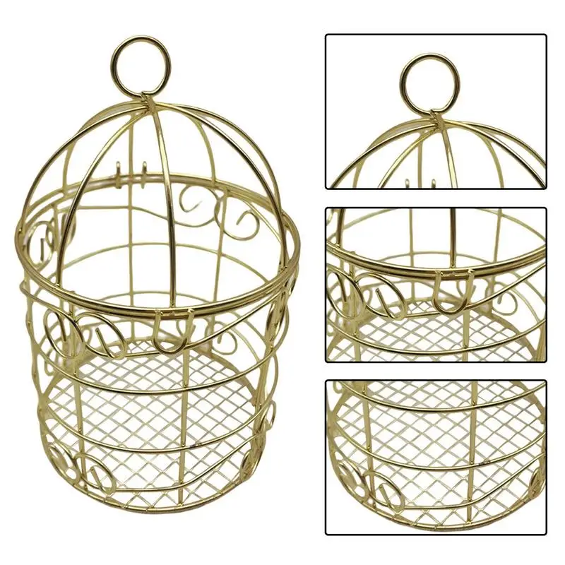 1PCs Gift Box Candy Boxes Retro Bird Cage Mini Metal Gold Vintage Baby Shower Favor For Guests Party Birthday Souvenirly New