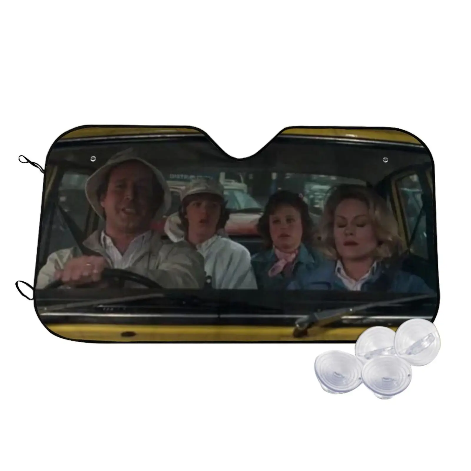 Back to the future サンシェード　レトロ　昭和 バックトゥザフューチャーmartymcflyとemmettブラウンカーサンシェード