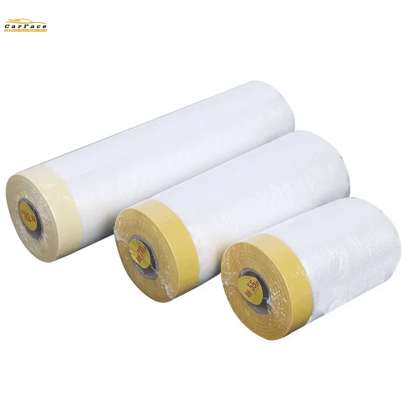 White Width 55/110/140cm Length 25m Self-Adhesive Plastic Protective Masking Film For Auto  Car Painting Furniture Decoration