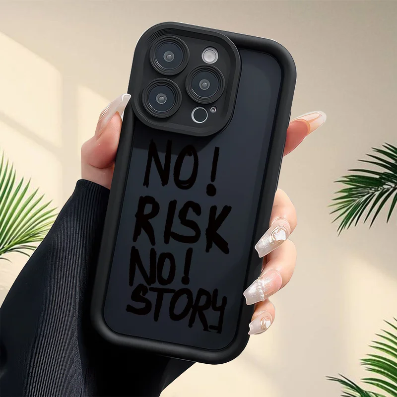 

Text design phone case for iPhone 17 16 15 14 13 12 11 Pro/ Max/Plus shock-proof rear cover anti-fingerprint