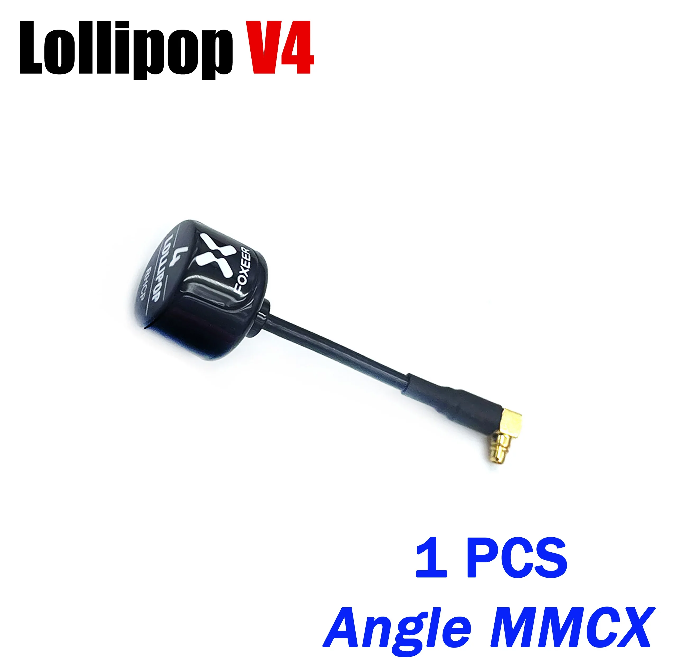 Foxeer-Antenne Lollipop 4 V4 FPV-Antenne 5,8 G 2,6 Dbi Stubby RHCP SMA RPSMA UFL Gerade/Winkel MMCX 7,2 g für FPV RC Racing Drone