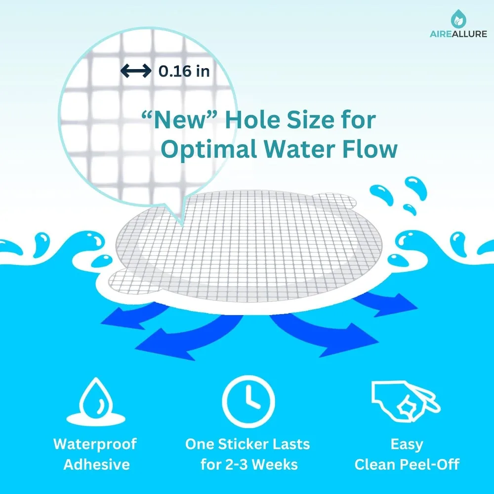 Disposable Shower Drain Hair Catcher Mesh Stickers 25 Pack - Peel and Stick Drain Strainer Guards with Strong Waterproof Adhesive for Bathtub Sink and Tub, Mess-Free Clog Prevention, Easy Lift and Replace Design for Long view 4