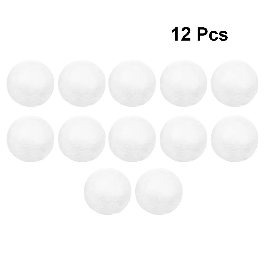 

12 Pcs Foam Ball Children Craft Halloween Christmas Ornaments Decorate Model White Decorations