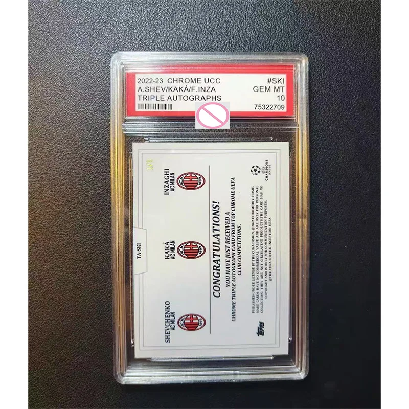 DIY Cristiano Ronaldo Trading Card: Shevchenko Kaká and Inzaghi—Limited Edition Signed Card 1/1 view 2