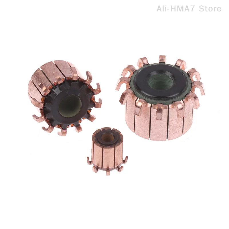 1 Piece 7/8/12 Gear Teeth Electric Motor Commutator 3-8mm ID 7.8-23mm OD Copper Motor Accessory For Power Tools DC Motors