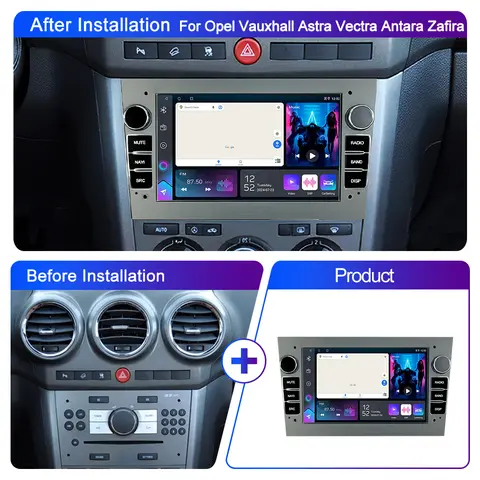 LEHX 2Din 7inch Android Car Radio CarPlay for Opel Astra H G J Zafira B Corsa C D Antara Vectra Vivaro Stereo Autoradio
