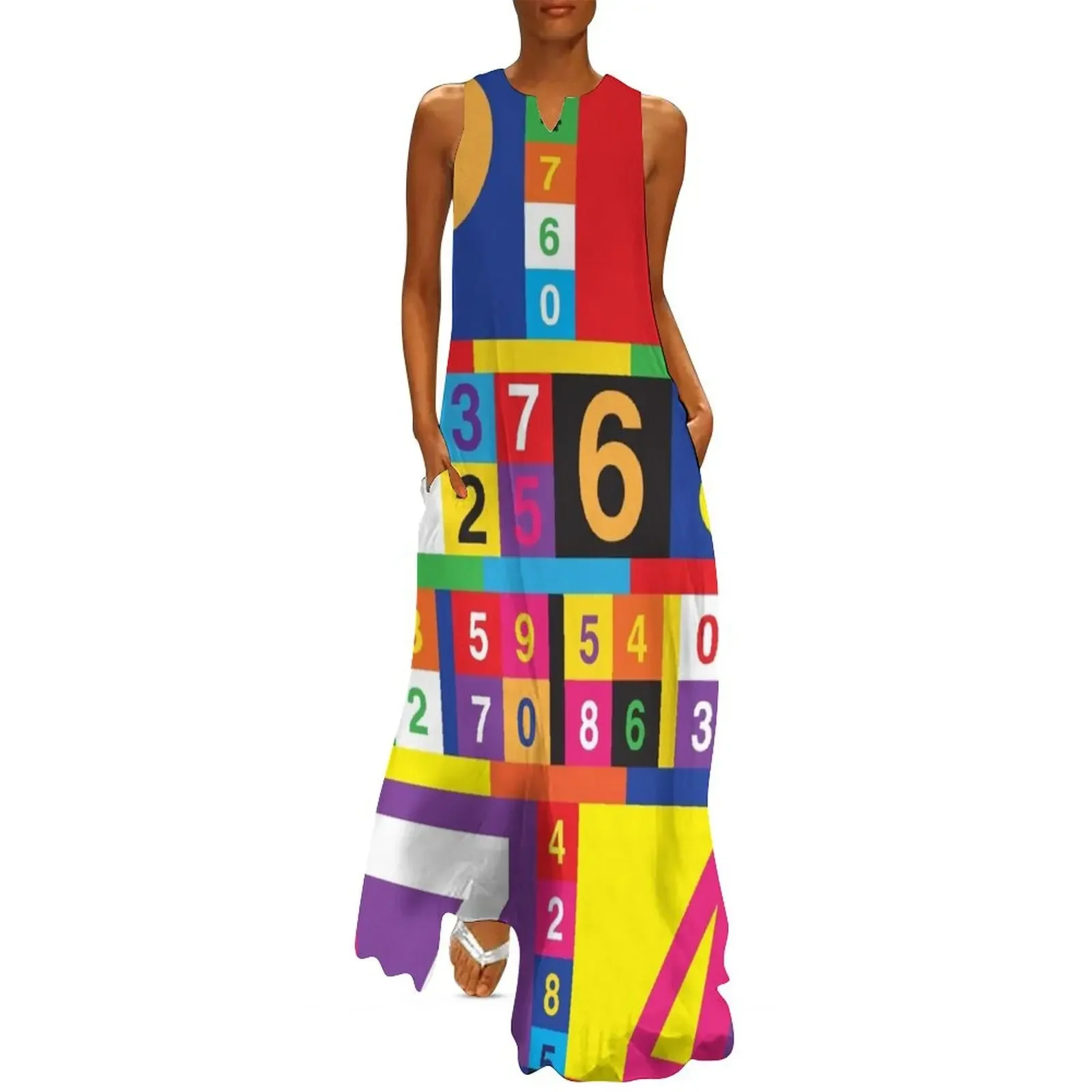 

Coloured Numbers Long Dress women clothes summer dresses women's summer dresses 2025 Dress