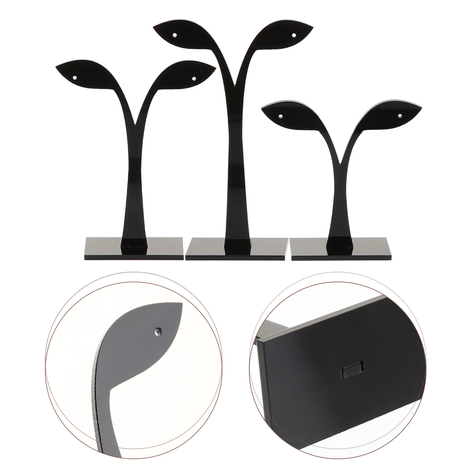 

6Pcs Acrylic Earring Holder Leaf Style Earrings Display Stand Strong Structure Desktop Organizer for Earring Storage Solution